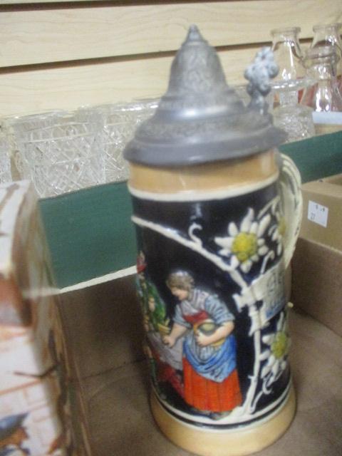 Lot of Vintage Avon After-Shave Decanters and German Stein
