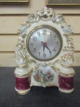 Vintage M.M. Co. Porcelain Electric Mantel Clock