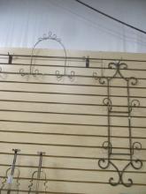 2 Metal Scroll Wall Plate Display Racks - 1 Vertical and 1 Horizontal