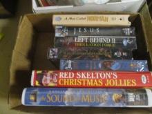 7 VHS Tapes - Sound of Music, Red Skelton's Christmas Jollies, Christy, etc.