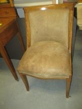 Art Deco Curved Back Upholstered Chair