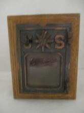 Antique Wood and Metal Post Office Box Made into Bank