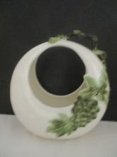 Vintage Hull Pottery "Tokay Tuscany" Moon Basket Vase Planter