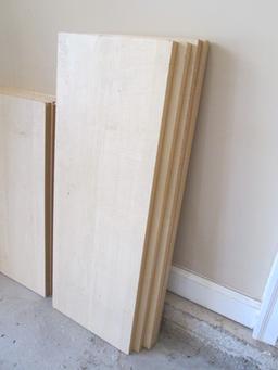 4 Tier Black Wire Rack and Eight Wood Grain Finish Shelf Boards