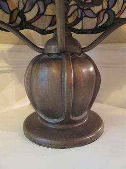 Stained Glass Style Double Bulb Desk/Vanity Lamp