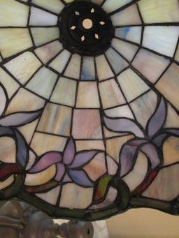 Stained Glass Style Double Bulb Desk/Vanity Lamp