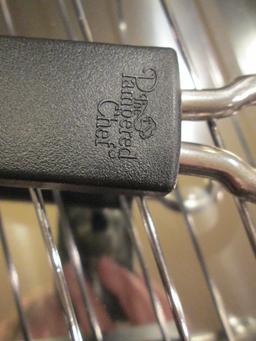 Stainless Roaster Pan with Rack and Set of The Pampered Chef Roast Lifters