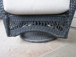 Woven Resin Wicker Swiveling Glider with Sunbrella Cushions