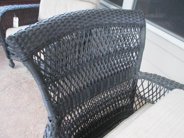 Woven Resin Wicker Swiveling Glider with Sunbrella Cushions