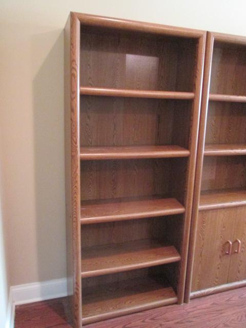 3 Piece Oak Wood Grain Bookcase Set
