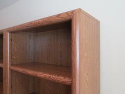 3 Piece Oak Wood Grain Bookcase Set