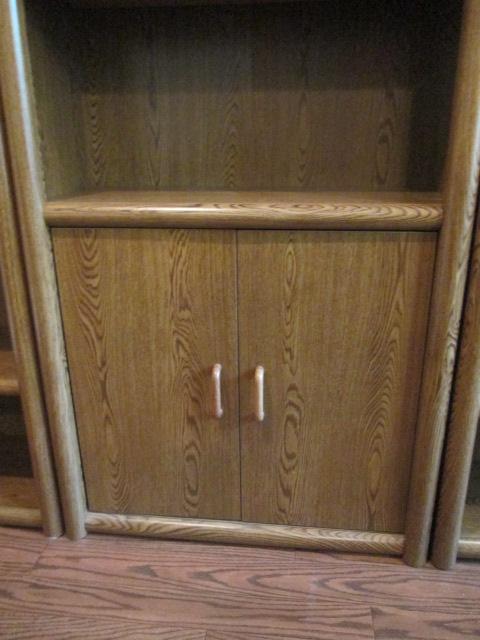 3 Piece Oak Wood Grain Bookcase Set