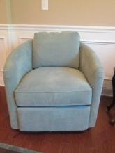 Bassett  Barrel Back Upholstered Swiveling Glider