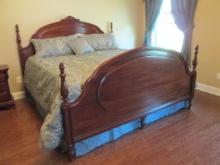 Sumter Cabinet Co. Mahogany King Size Poster Bed with Wood Rails