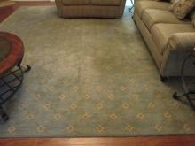 Karastan Lattice/Flower All Over Design Wool Pile Area Rug