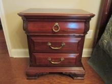 Sumter Cabinet Co. Mahogany 3 Drawer Nightstand