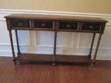 Fengrui Furniture Co. 2 Drawer Black/Brown Console Table