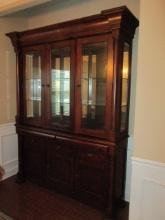 Basset Louis Philippe 2 Piece Illuminated China Hutch Server