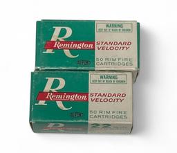 NIB 100rds. of Rare .22 WINCHESTER AUTOMATIC Remington Kleanbore Standard Velocity Ammunition