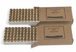 NIB 100rds Winchester 9MM Military Surplus Ball NATO 124gr. M882 Ammunition