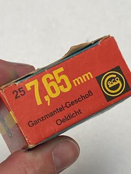 NIB Vintage 25rds of .32 AUTO Geco Ammunition