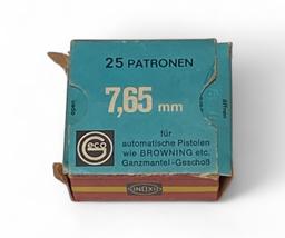 NIB Vintage 25rds of .32 AUTO Geco Ammunition