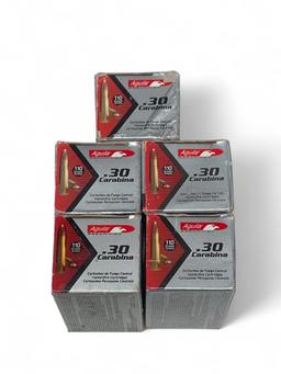 NIB 250rds. of 30 Carbine 110gr FMJ Aguila Ammunition