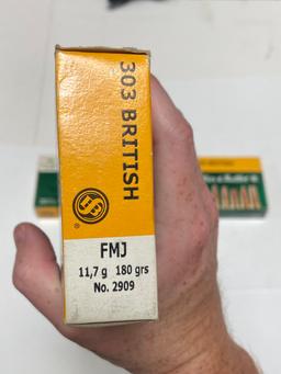 NIB 60rds. of .303 BRITISH 180gr FMJ Sellier & Bellot Ammunition