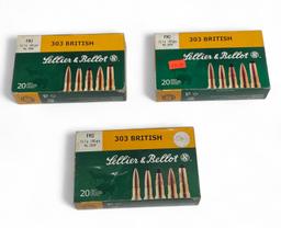 NIB 60rds. of .303 BRITISH 180gr FMJ Sellier & Bellot Ammunition