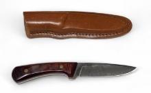 Western USA W84 Stainless Fixed Blade w/ Leather Sheath