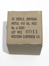 NIB Sealed 25rds. of Metal .410 GA Model 35 No. 6 Shot Western Cartridge Company Shotgun Ammunition