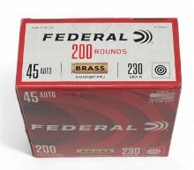 NIB 200rds. of .45 ACP 230gr. FMJ Federal Ammunition