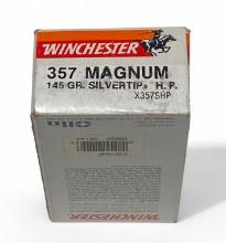 NIB 50rds. of .357 MAGNUM 145gr. Silvertip HP Winchester Super X Ammunition