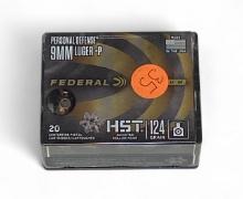 NIB 20rds. of 9mm 124gr. +P HST Federal Premium Ammunition