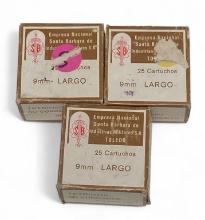 NIB 75rds. of 9mm LARGO EN Santa Barbara de Industrias Militares S.A. Toledo Ammunition