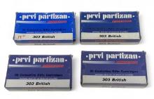 NIB 80rds. of .303 BRITISH 150gr SP BT PPU Ammunition