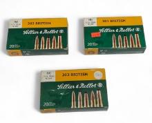 NIB 60rds. of .303 BRITISH 180gr FMJ Sellier & Bellot Ammunition