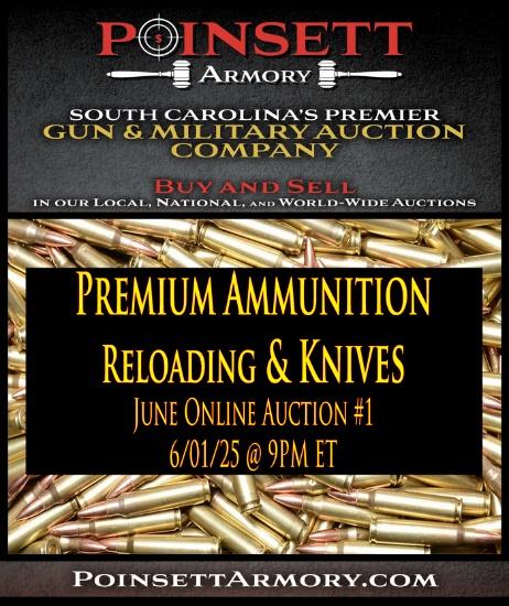 Premium Ammunition, Reloading & Knives Auction