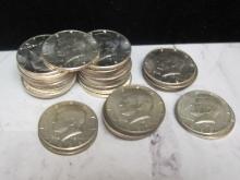 Lot of (37) 40% Silver Kennedy Half Dollars