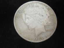 1934D Peace Silver Dollar