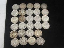 Lot of (28) Silver Dimes