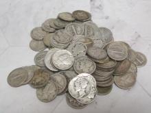 Lot of (100) Mercury Dimes