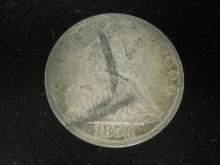 1858O Liberty Seated Half Dollar