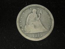 1875S Liberty Seated Quarter