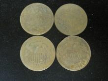 (4) Two Cent Pieces