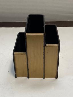 Decorative Wood Book Divided Container.
