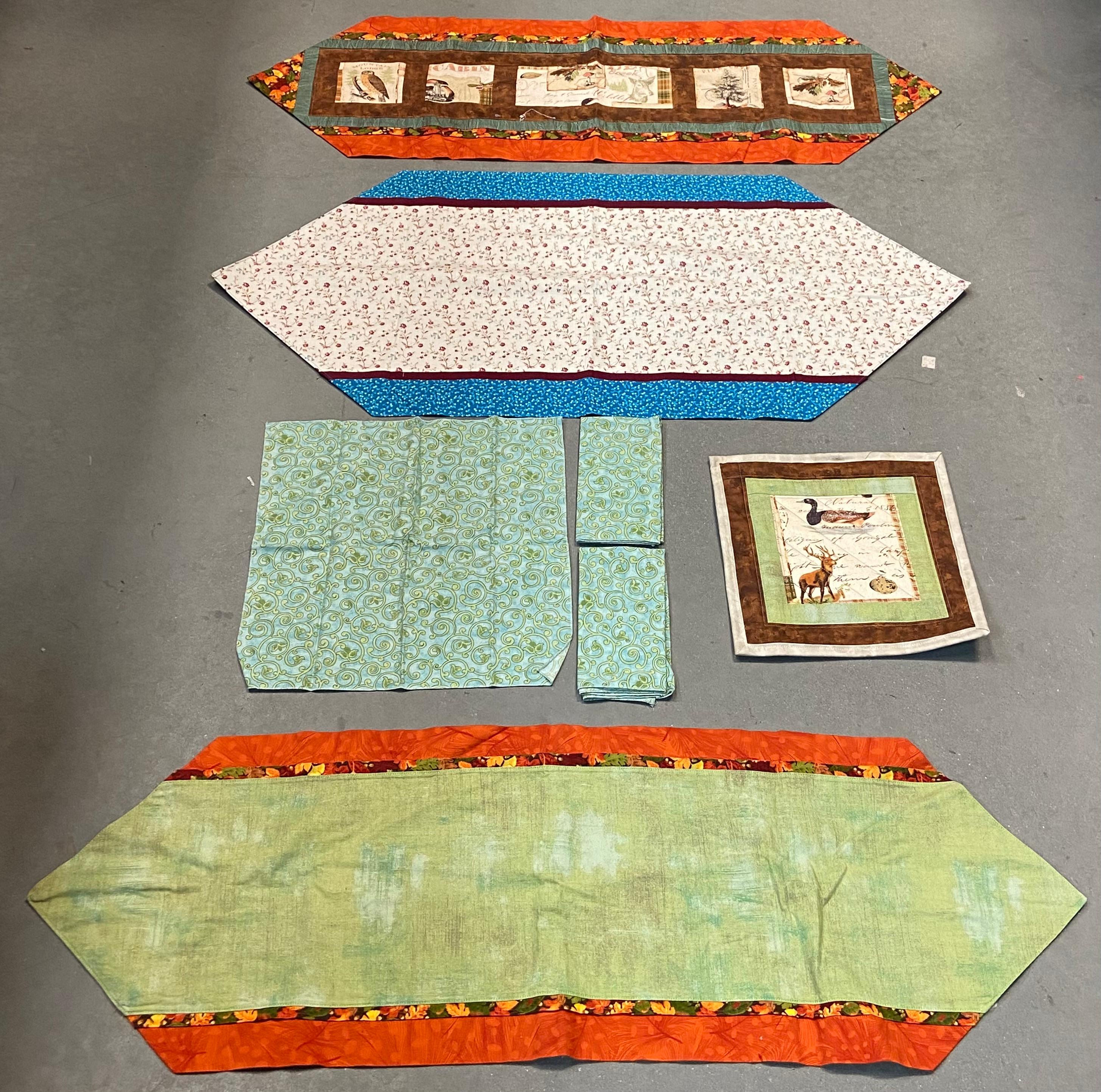 Table Runners, Placemats and Tablecloths Lot.