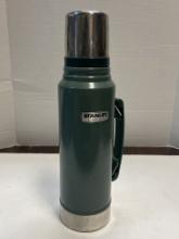 Vintage Stanley Green Thermos #20-00554. Good Condition.  With Cup Tops.