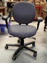 Rolling Adjustable Office Chair with Arms and Padded Seat.
