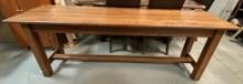 Long Wood Foyer or Narrow Work Table